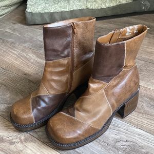Patch work Brown Boots